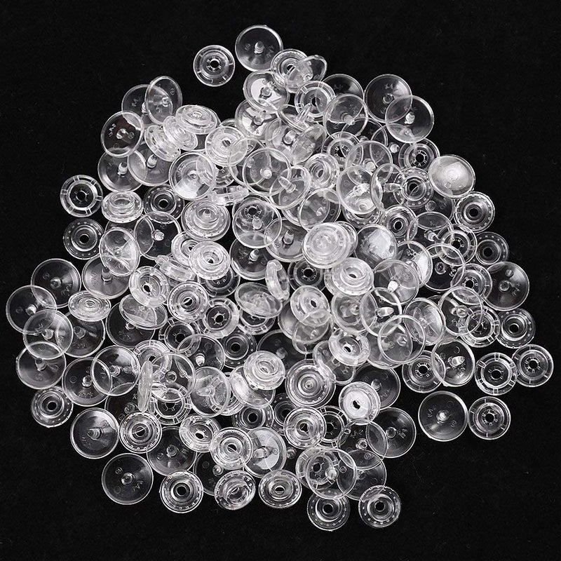 BetterJonny 200 Sets Clear Snaps for KAM, Size 20 T5 Resin Plastic Snaps Buttons Fasteners - Image 2